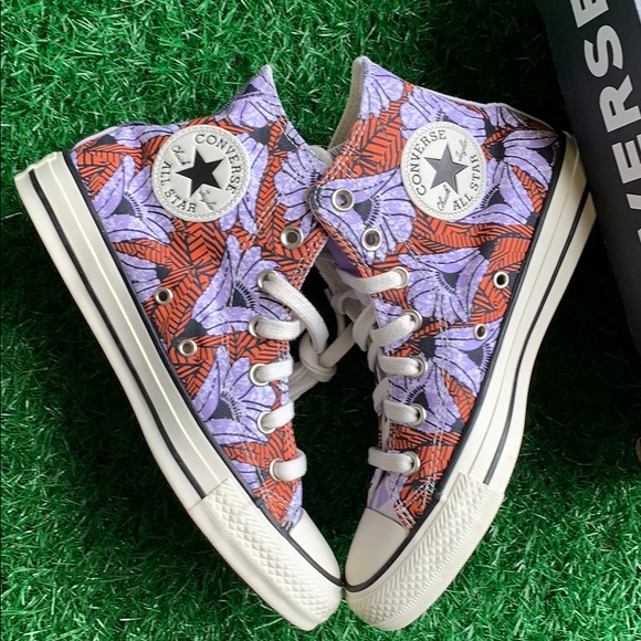 CONVERSE CTAS HI EGRET/ORANGE/LIGHT BLUE WMNS - Picture 14 of 16